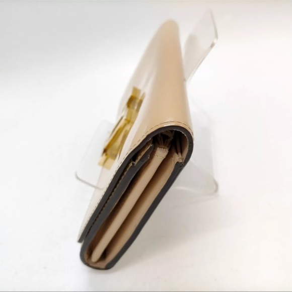 AUTH LOUIS VUITTON Portefeiulle Tan Patent Leather Louise Wallet Clutch - Picture 3 of 9